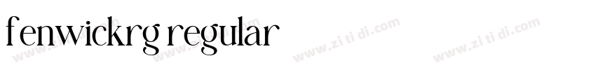 fenwickrg regular字体转换